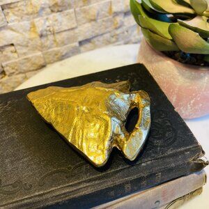 Vintage Brass Arrowhead Paperweight